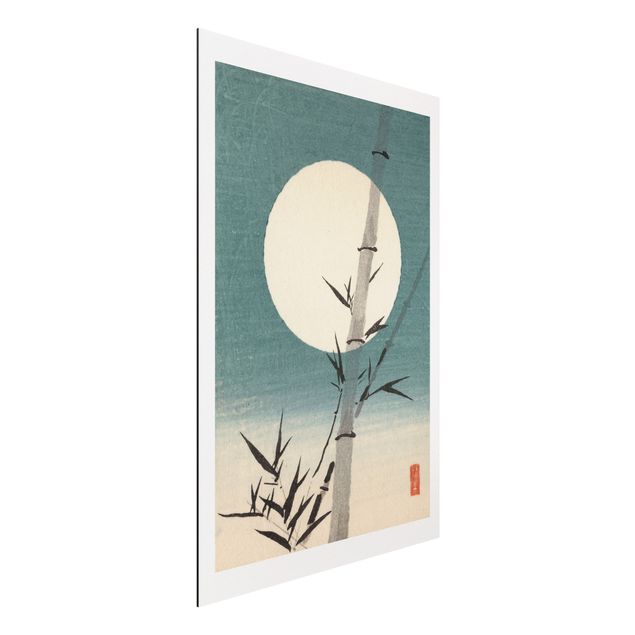 Aluminium dibond Japanese Drawing Bamboo And Moon