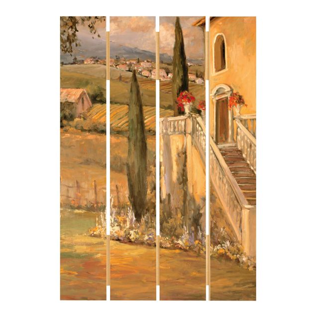 Print on wood - Italian Countryside - Porch