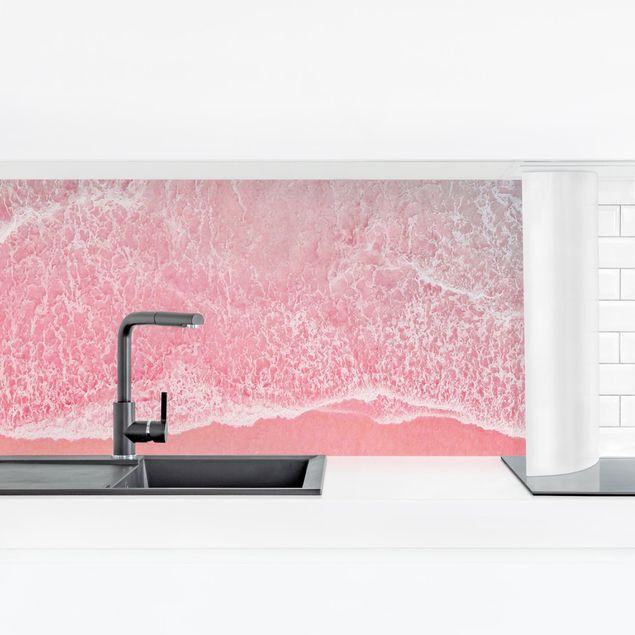 Kitchen wall cladding - Ocean In Pink