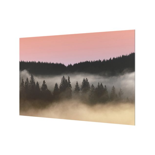 Splashback - Dreamy Foggy Forest - Landscape format 3:2