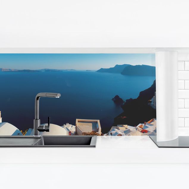 Kitchen wall cladding - Panoramic View Of Oia