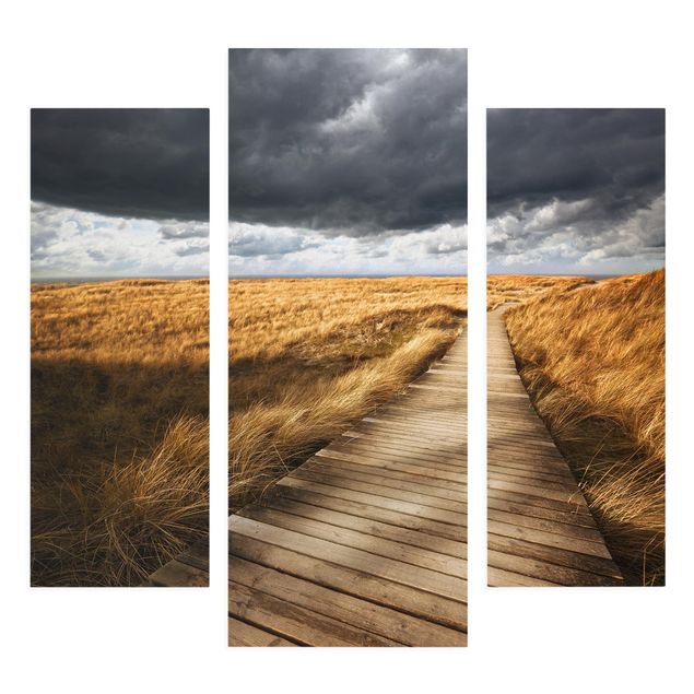 Print on canvas 3 parts - Path Between Dunes