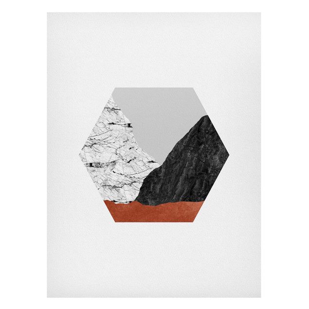 Magnetic memo board - Copper Mountains Hexagonal Geometry
