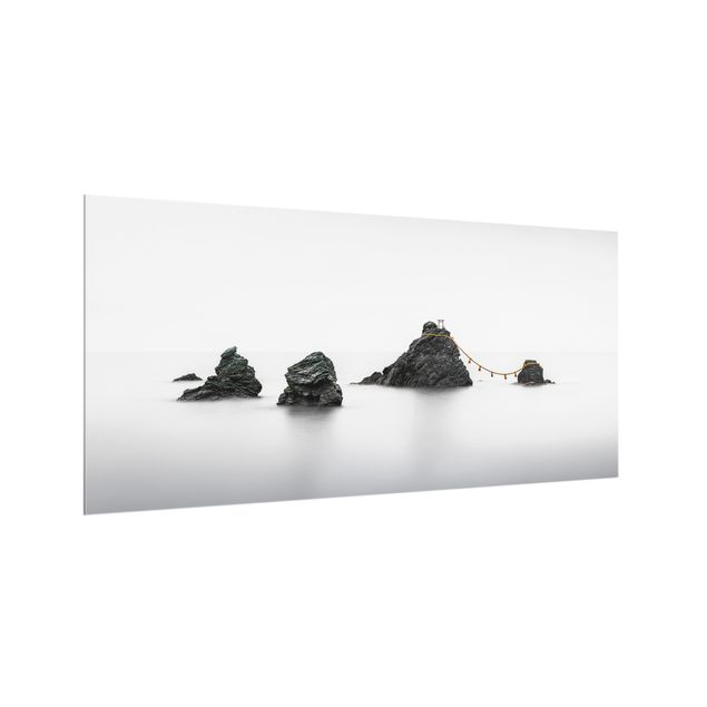 Glass splashback kitchen Meoto Iwa - The Married Couple Rocks