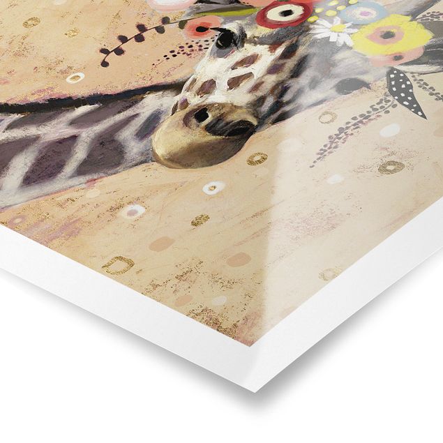 Poster - Klimt Giraffe