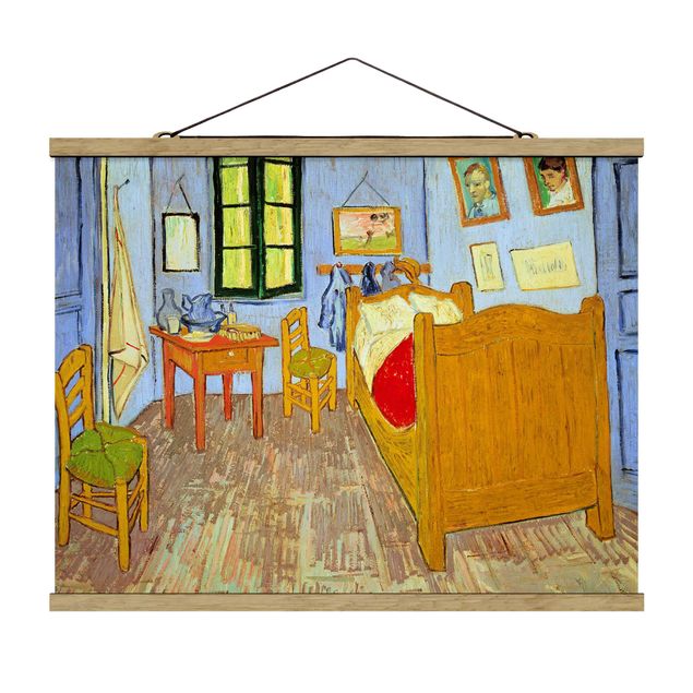 Fabric print with poster hangers - Vincent Van Gogh - Bedroom In Arles