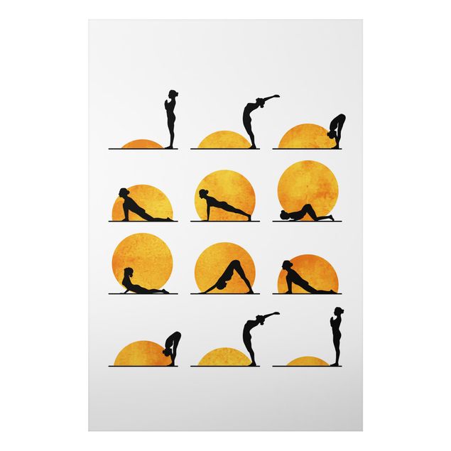 Alu-Dibond print - Yoga - Sun Salutation