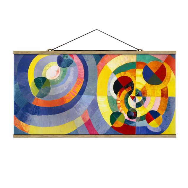 Fabric print with poster hangers - Robert Delaunay - Circular Forms