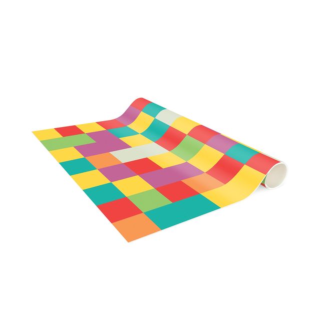 contemporary rugs Colourful Mosaic Circus