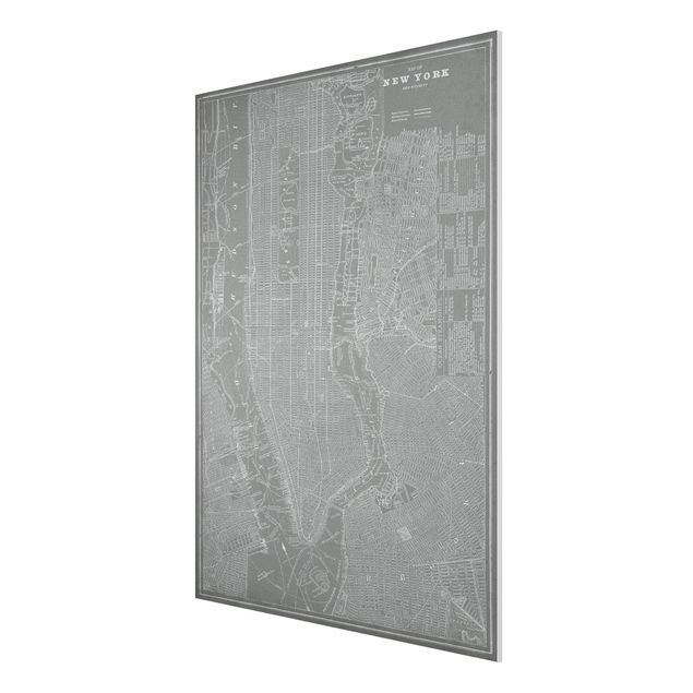 Print on forex - Vintage Map New York Manhattan