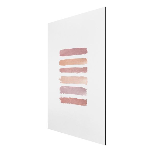 Print on aluminium - Shades of Pink Stripes