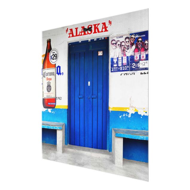Glass print - Alaska Blue Bar