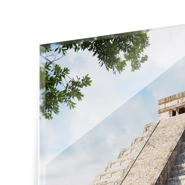 Glass print - El Castillo Pyramid