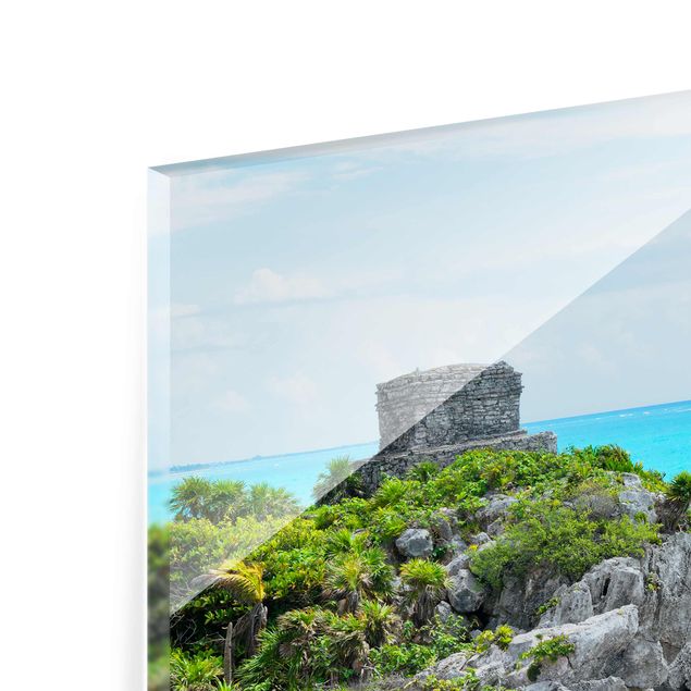 Glass print - Caribbean Coast Tulum Ruins