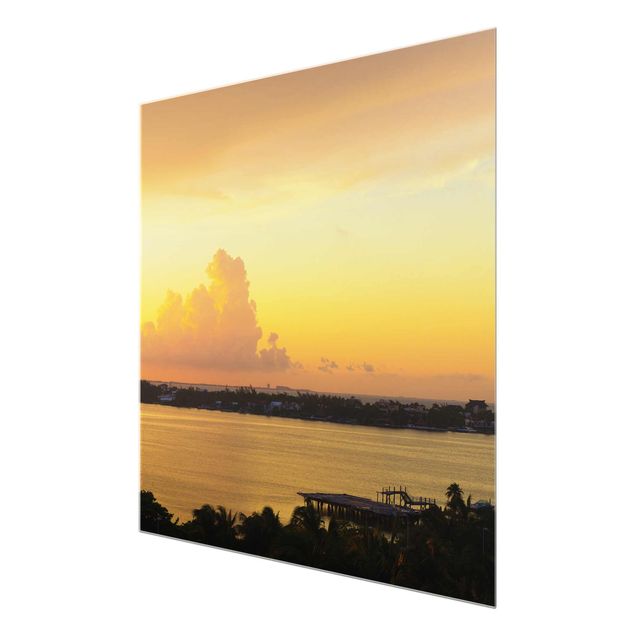 Glass print - Mexico sunset
