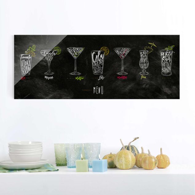 Glass print - Cocktail Menu