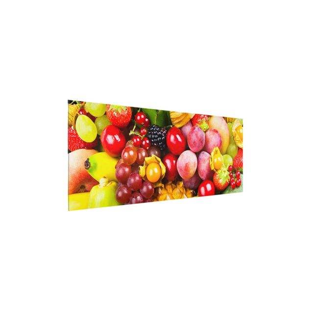 Glas Magnettafel Colourful Exotic Fruits