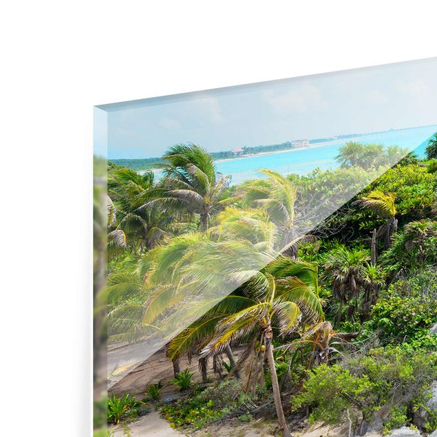 Glass print - Caribbean Coast Tulum Ruins