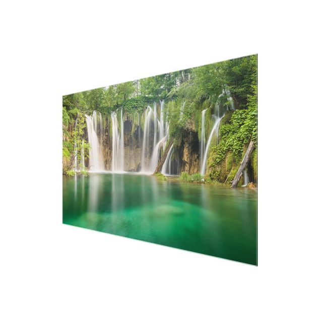 Glass print - Waterfall Plitvice Lakes