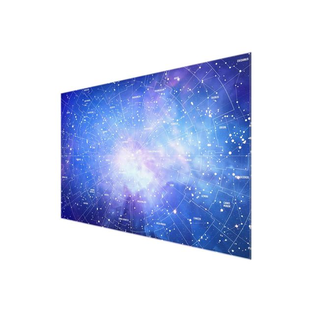 Glass print - Stelar Constellation Star Chart