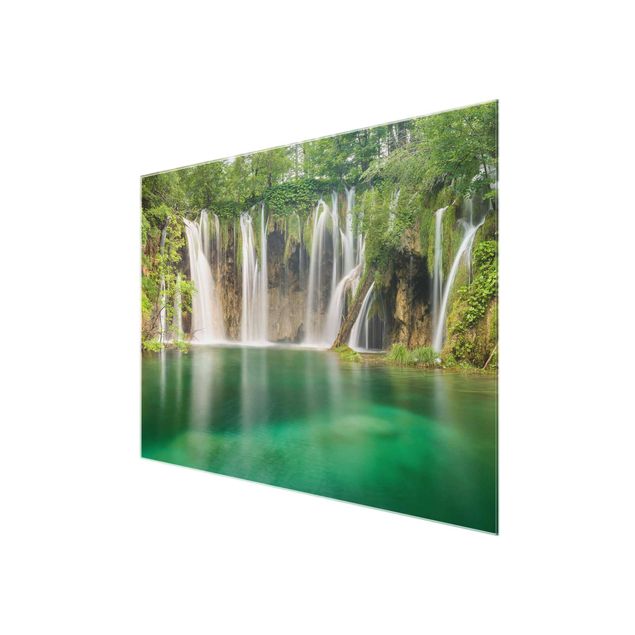 Glass print - Waterfall Plitvice Lakes