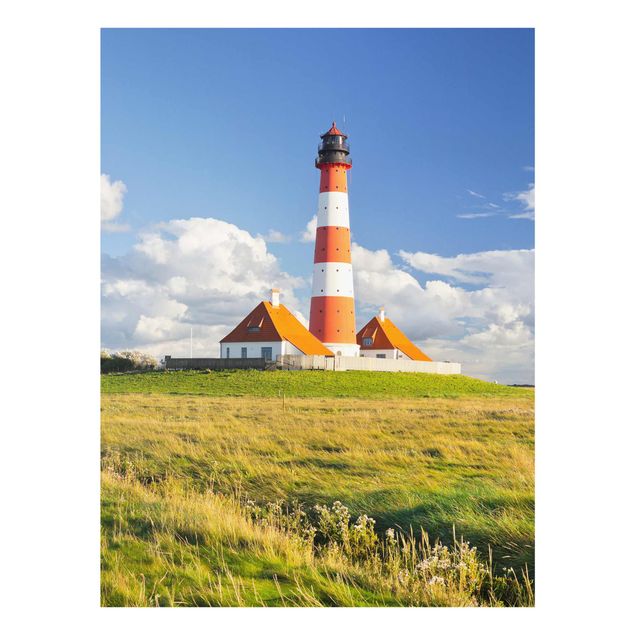 Glass print - Lighthouse In Schleswig-Holstein