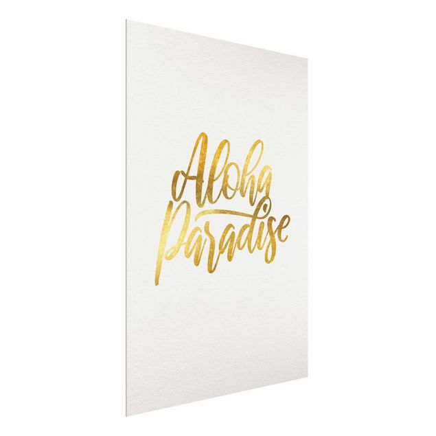 Glass print - Gold - Aloha Paradise