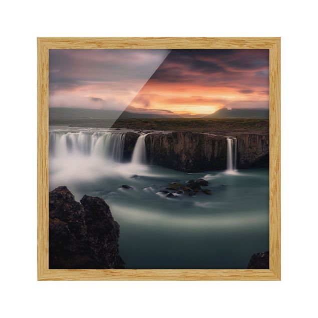 Framed poster - Goðafoss Waterfall In Iceland