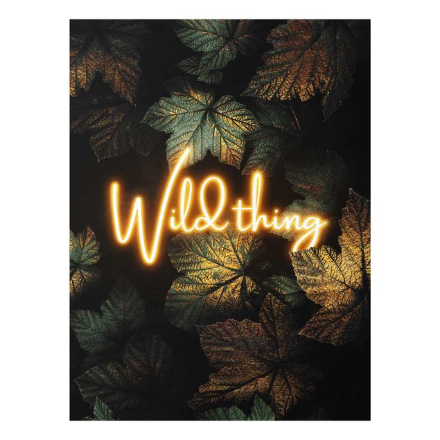 Glass print - Wild Thing Golden Leaves