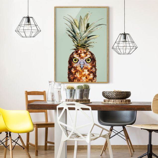 Framed poster - Pineapple With Owl