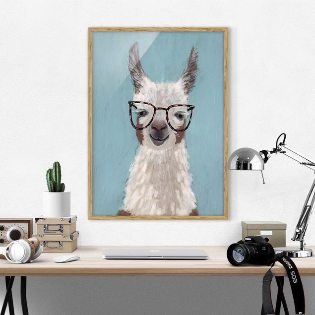 Framed poster - Lama With Glasses II