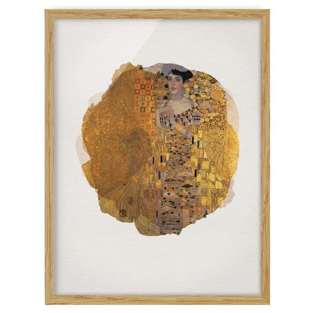 Framed poster - WaterColours - Gustav Klimt - Portrait Of Adele Bloch-Bauer I