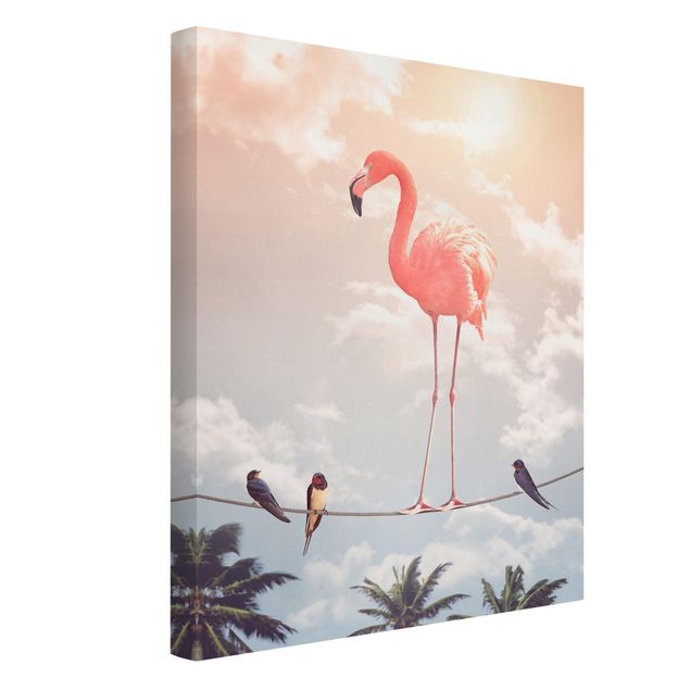 Canvas print - Sky With Flamingo
