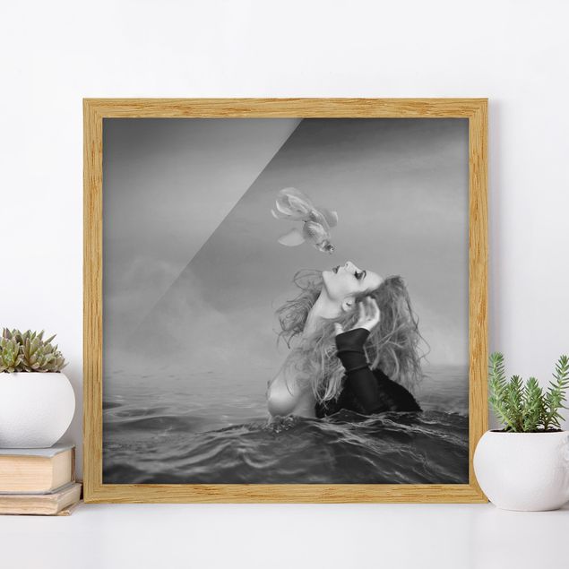 Framed poster - Kiss Of A Goldfish II