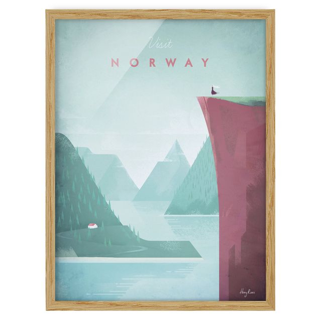 Framed poster - Travel Poster - Norway