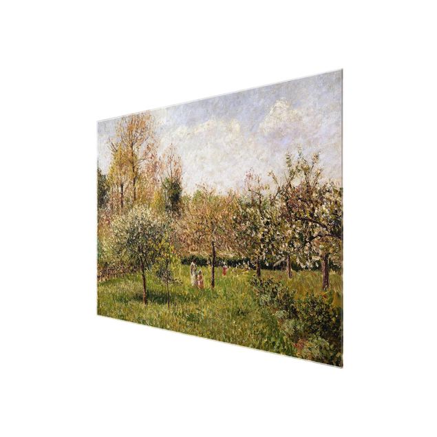 Glass print - Camille Pissarro - Spring In Eragny