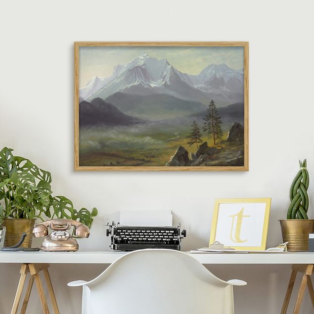 Framed poster - Albert Bierstadt - Mont Blanc