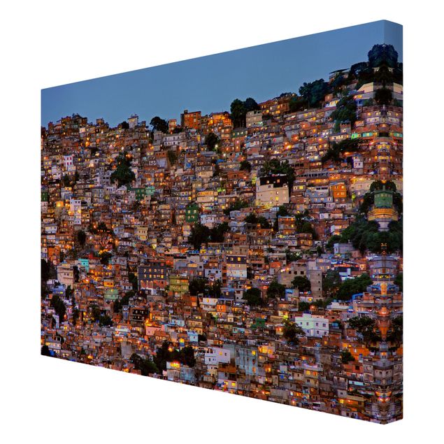 Print on canvas - Rio De Janeiro Favela Sunset