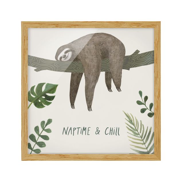 Framed poster - Sloth Sayings - Chill