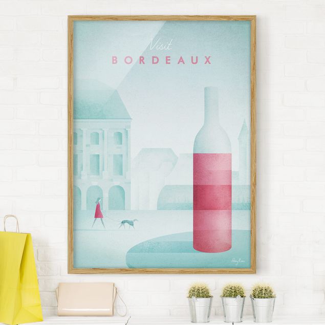 Framed poster - Travel Poster - Bordeaux