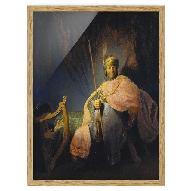 Framed poster - Rembrandt van Rijn - David playing the Harp to Saul