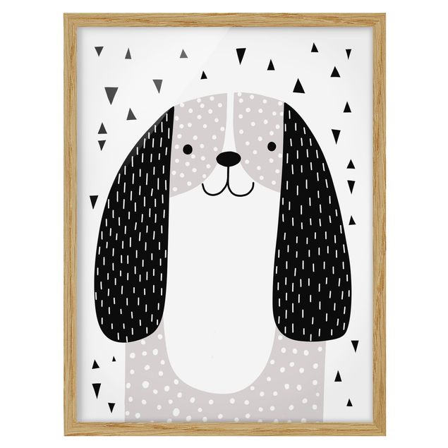 Framed poster - Zoo With Patterns - Dog
