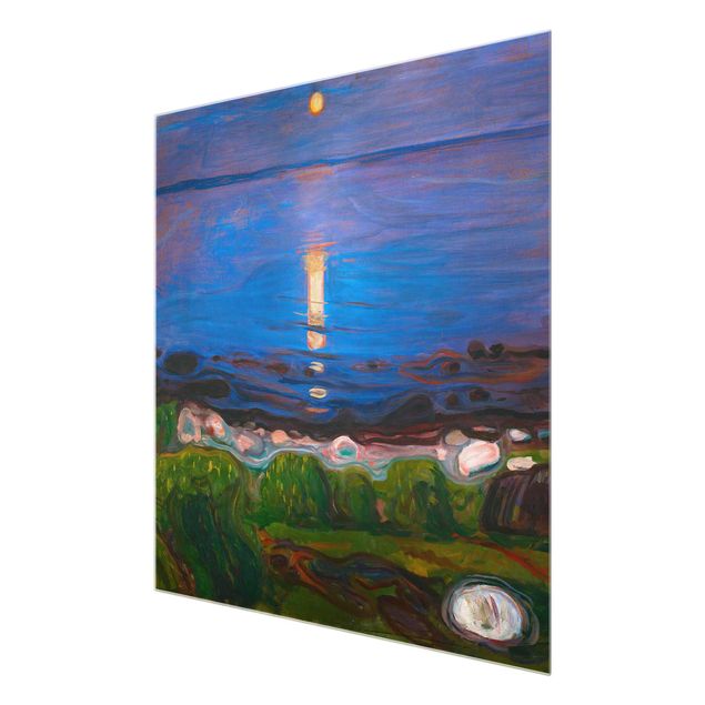 Glass print - Edvard Munch - Summer Night By The Beach