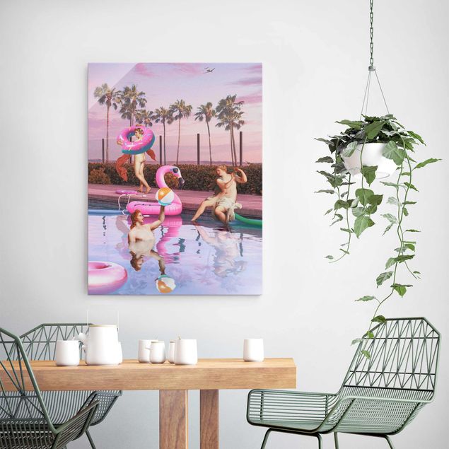 Glass print - Pool Party
