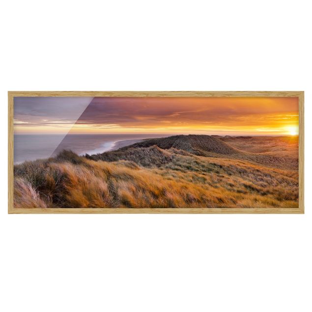 Framed poster - Sunrise On The Beach On Sylt