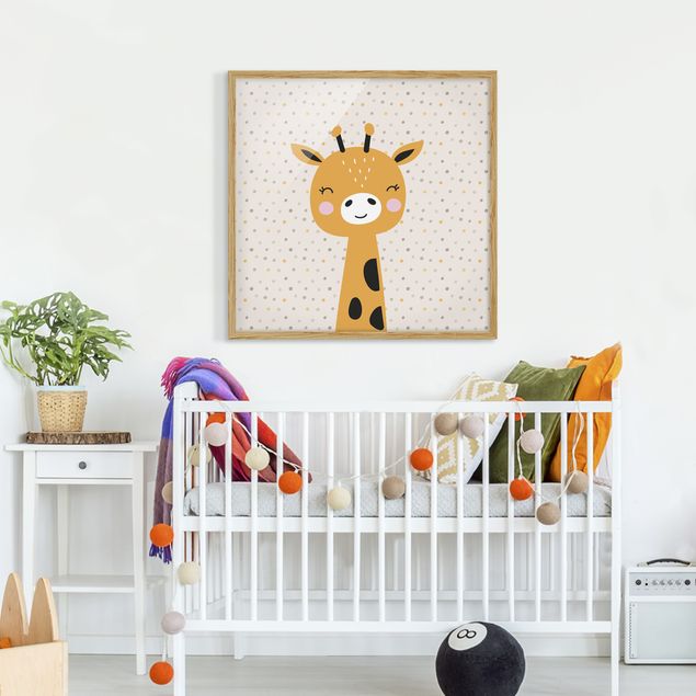Framed poster - Baby Giraffe