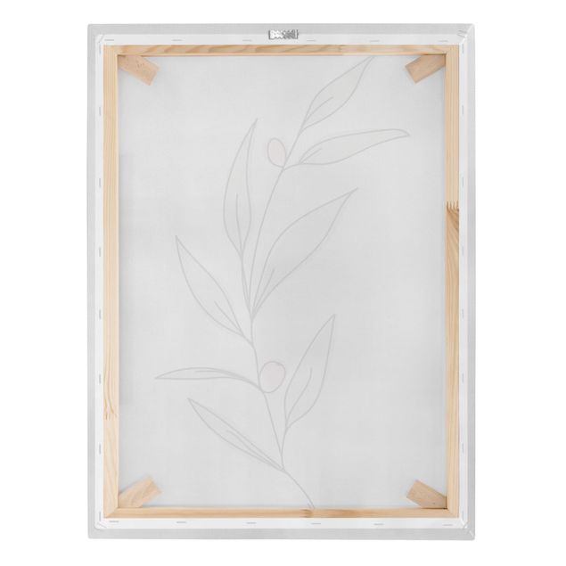 Canvas print - Branch With Berries Line Art