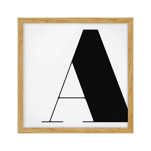 Framed poster - Antiqua Letter A