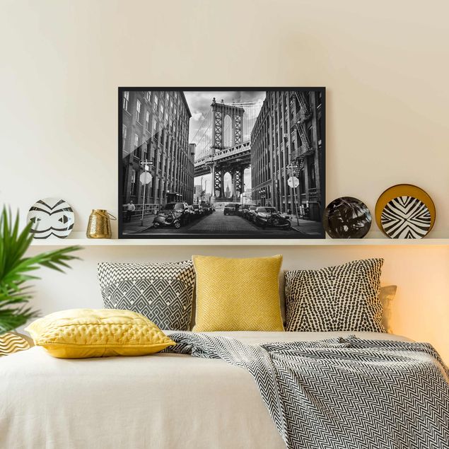Framed poster - Manhattan Bridge In America