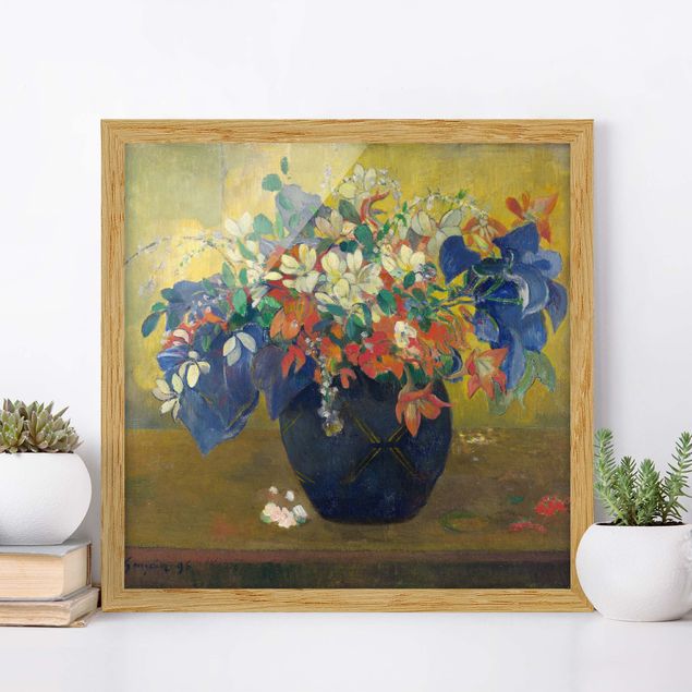 Framed poster - Paul Gauguin - Flowers in a Vase